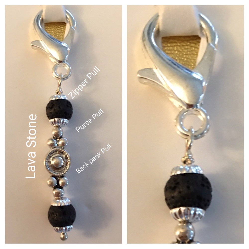 Lava Stone for Essential Oil in Silver